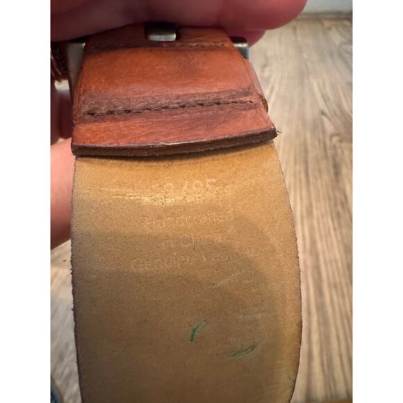 KENNETH COLE REACTION Brown Leather Belt Size 33 - Picture 4 of 6